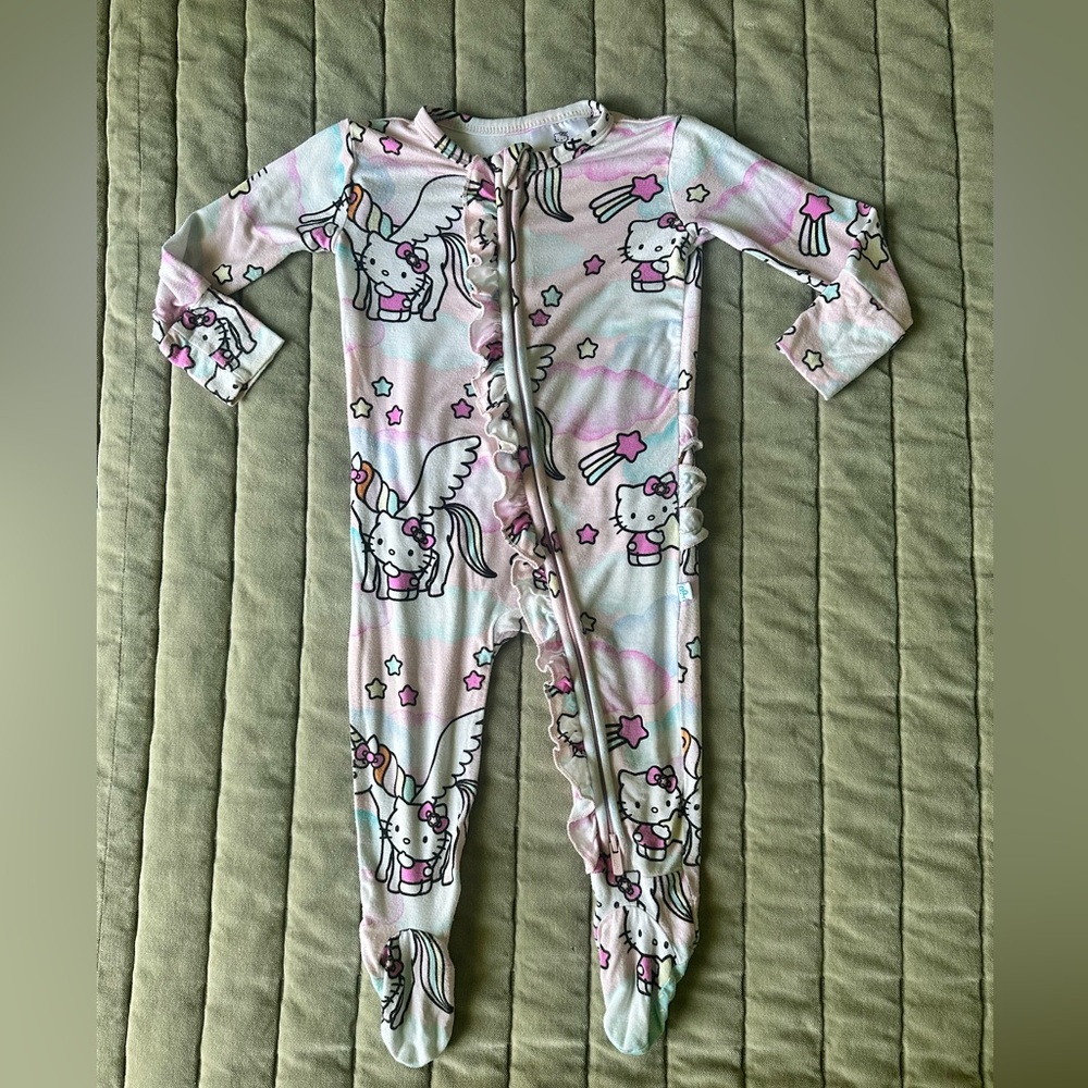 Posh peanut x Hello kitty Unicorn Bamboo Onesie 6-9 months - Picture 2 of 7